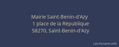 Mairie Saint-Benin-d'Azy