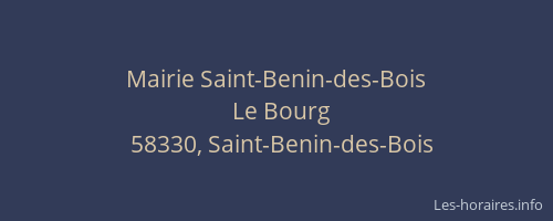 Mairie Saint-Benin-des-Bois