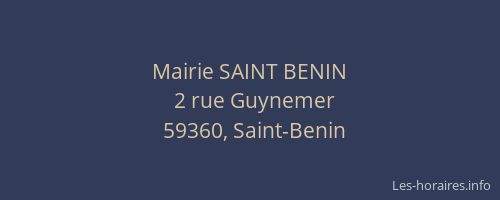 Mairie SAINT BENIN