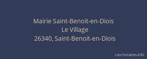 Mairie Saint-Benoit-en-Diois