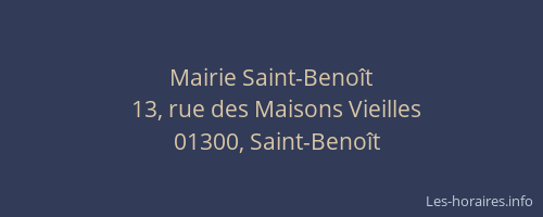 Mairie Saint-Benoît