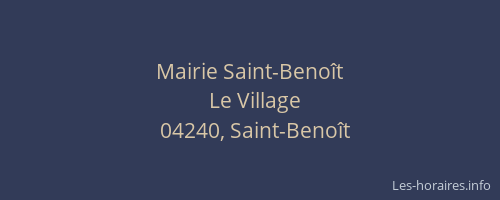 Mairie Saint-Benoît
