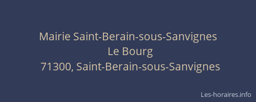 Mairie Saint-Berain-sous-Sanvignes