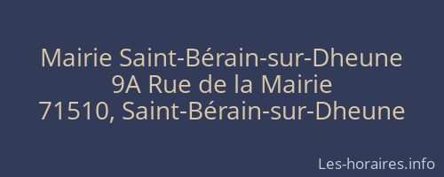 Mairie Saint-Bérain-sur-Dheune