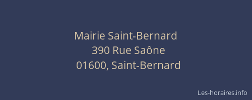 Mairie Saint-Bernard
