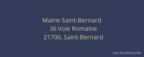 Mairie Saint-Bernard