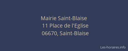 Mairie Saint-Blaise