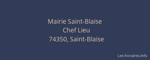 Mairie Saint-Blaise