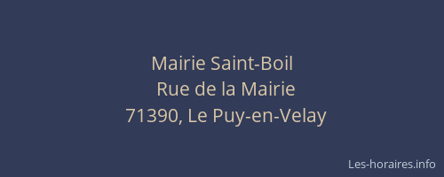 Mairie Saint-Boil