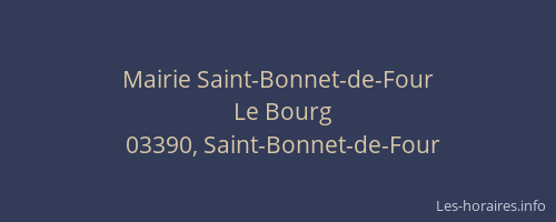 Mairie Saint-Bonnet-de-Four