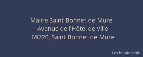Mairie Saint-Bonnet-de-Mure