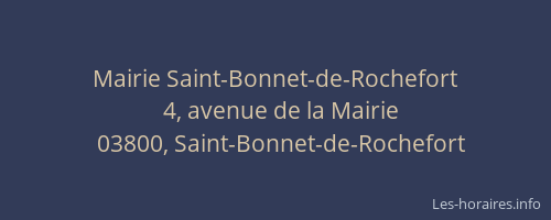 Mairie Saint-Bonnet-de-Rochefort