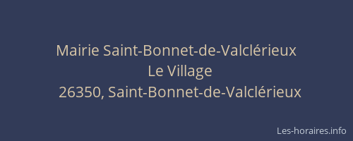 Mairie Saint-Bonnet-de-Valcl&eacute;rieux