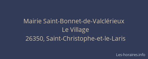Mairie Saint-Bonnet-de-Valcl&eacute;rieux
