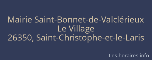 Mairie Saint-Bonnet-de-Valclérieux