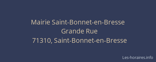 Mairie Saint-Bonnet-en-Bresse