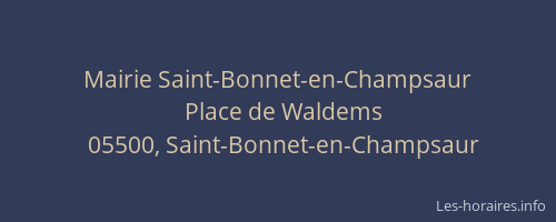 Mairie Saint-Bonnet-en-Champsaur