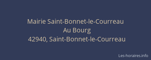 Mairie Saint-Bonnet-le-Courreau