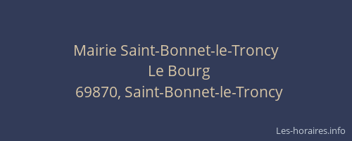 Mairie Saint-Bonnet-le-Troncy