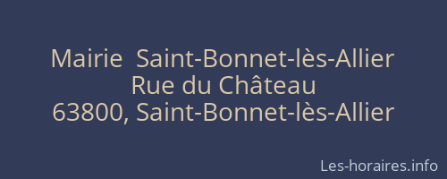 Mairie  Saint-Bonnet-lès-Allier