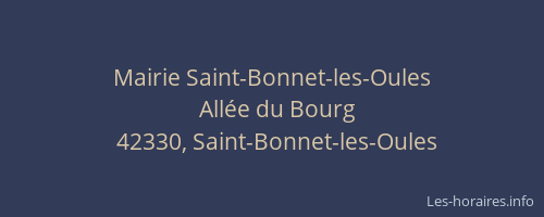 Mairie Saint-Bonnet-les-Oules