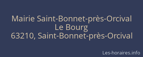 Mairie Saint-Bonnet-près-Orcival
