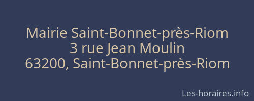 Mairie Saint-Bonnet-près-Riom