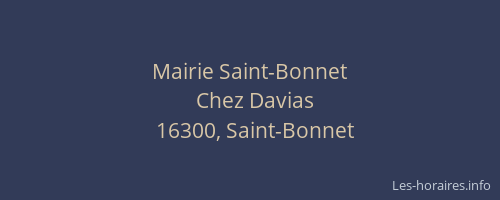 Mairie Saint-Bonnet
