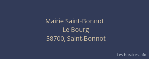 Mairie Saint-Bonnot