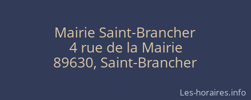Mairie Saint-Brancher