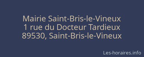 Mairie Saint-Bris-le-Vineux
