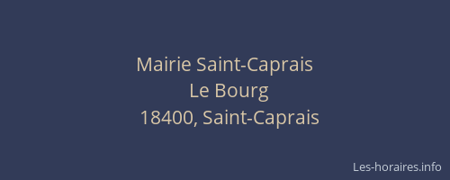 Mairie Saint-Caprais