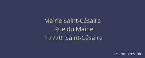 Mairie Saint-C&eacute;saire