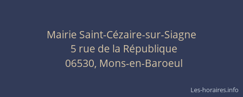 Mairie Saint-Cézaire-sur-Siagne