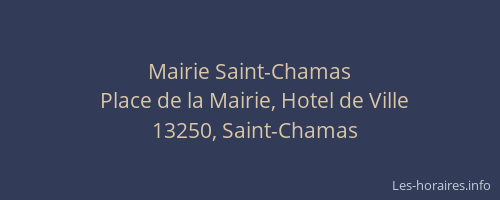 Mairie Saint-Chamas