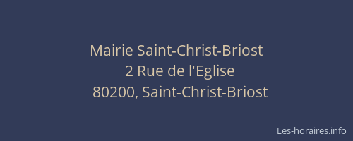 Mairie Saint-Christ-Briost