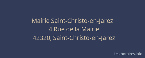Mairie Saint-Christo-en-Jarez