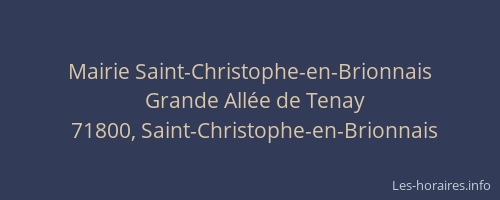 Mairie Saint-Christophe-en-Brionnais