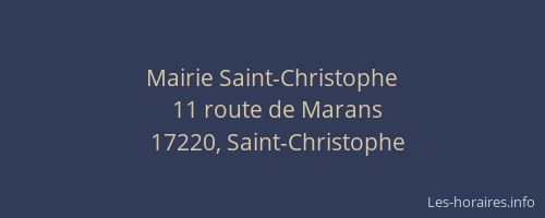 Mairie Saint-Christophe