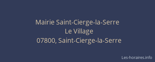 Mairie Saint-Cierge-la-Serre