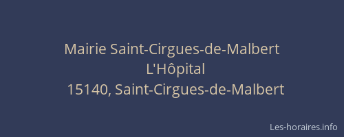 Mairie Saint-Cirgues-de-Malbert