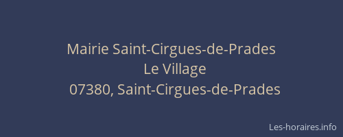 Mairie Saint-Cirgues-de-Prades