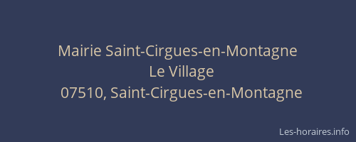 Mairie Saint-Cirgues-en-Montagne