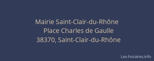 Mairie Saint-Clair-du-Rh&ocirc;ne