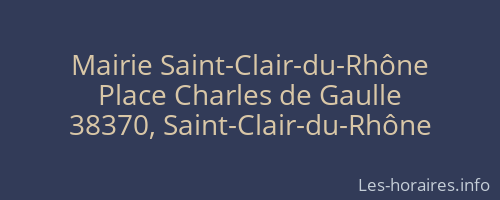 Mairie Saint-Clair-du-Rhône