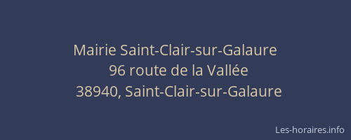 Mairie Saint-Clair-sur-Galaure