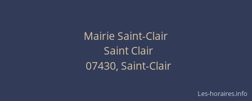 Mairie Saint-Clair