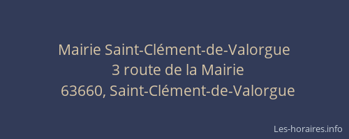 Mairie Saint-Cl&eacute;ment-de-Valorgue