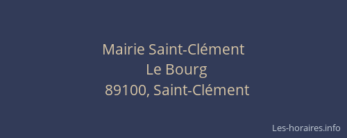 Mairie Saint-Cl&eacute;ment