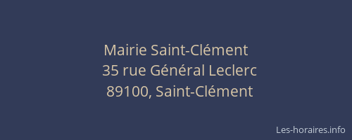 Mairie Saint-Cl&eacute;ment